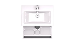 Velvex Тумба с раковиной напольная Klaufs 70 белая – фотография-10