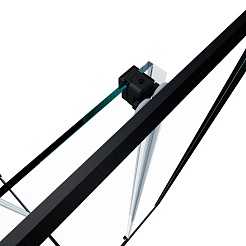 Triton Душевой уголок Фикс-Блэк 120х80 стекло прозрачное профиль черный матовый – фотография-5