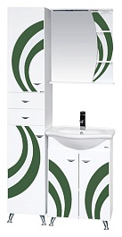 Misty Пенал для ванной Каролина L зеленое стекло с б/к – фотография-2