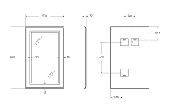 BelBagno Зеркало SPC-KRAFT-500-800-SENS-AL – фотография-7