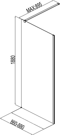 Aquanet Душевая перегородка Cinetic 90 AE12-F-90H190U-CT профиль хром стекло прозрачное – картинка-9