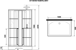 Niagara Душевая кабина Standart 100x80 R черная – фотография-10