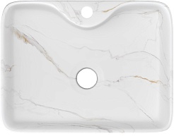 Teymi Раковина накладная Helmi S 48 T50284 белый мрамор – фотография-2