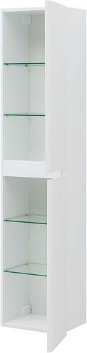 Aquanet Шкаф пенал Эмбер 35 подвесной белый матовый – фотография-6