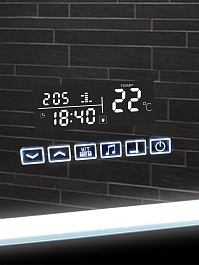 Continent Зеркало Demure Led 800x600 с музыкальным блоком – фотография-9