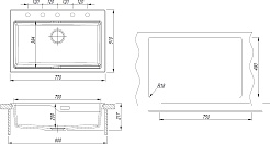 Florentina Мойка кухонная Ромия 770 песочная – фотография-4