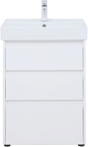 Aquanet Тумба с раковиной Nova Lite 60 белая глянцевая – картинка-3