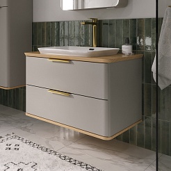 Equil Тумба с раковиной Desert 80 подвесная амарок – фотография-3