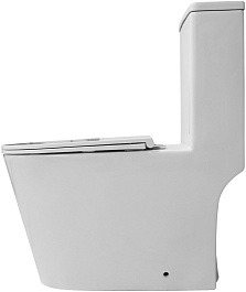 Azario Унитаз-моноблок Eagle AZ-80673 безободковый с бачком с сиденьем микролифт белый – фотография-6