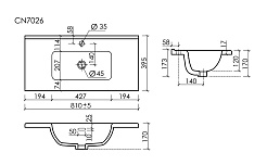 Ceramicanova Мебельная раковина Compact 81 CN7026 белая – фотография-5