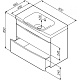 Am.Pm Тумба с раковиной Like 80 подвесная, белый, глянец – фотография-14