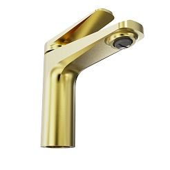 Tokito Смеситель для раковины KIN брашированное золото TOK-KIN-1011 – фотография-3