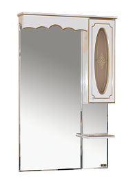 Misty Мебель для ванной Монако 80 R белая патина – фотография-3