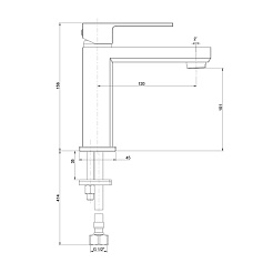 Paini Смеситель для раковины Grazia 21PZ205S брашированный чёрный – фотография-3