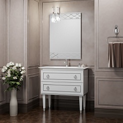  Мебель для ванной Порто 100 белый/хром – фотография-4