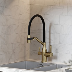 Sancos Смеситель для кухни Orta SC4008BG брашированное золото PVD покрытие – фотография-2