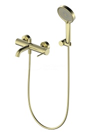 Oliveeka Смеситель для вынны с душем Y OL-639017-BG золотой матовый – фотография-1