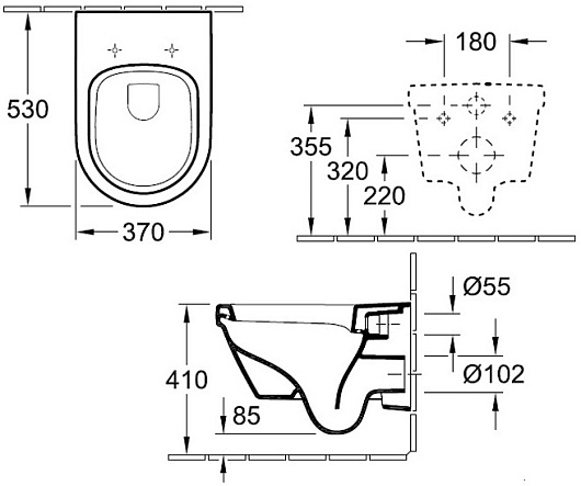 Villeroy & Boch Унитаз подвесной Omnia Architectura 5684 H1 01 – картинка-3