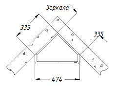 Opadiris Зеркало-шкаф для ванной Клио 45 L орех антикварный – фотография-2