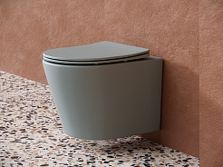 Ceramicanova Подвесной унитаз Balearica Rimless CN6000MH антрацит матовый – фотография-2