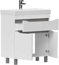 Volna Тумба с раковиной Lake 70.2D.1Y белая – фотография-2