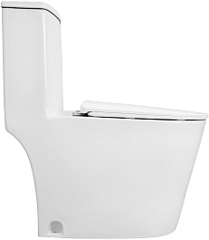 Azario Унитаз-моноблок Ansa AZ-2301 безободковый с бачком с сиденьем микролифт белый – фотография-6