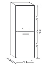 Jacob Delafon Пенал "Replay" серый L – фотография-5