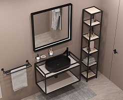 Allen Brau Зеркало Liberty 70 1.330013.BB черный браш – фотография-3