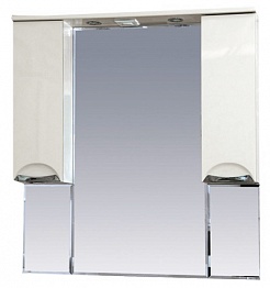 Misty Зеркальный шкаф Жасмин 105 белый, эмаль – фотография-1