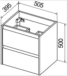 BelBagno Тумба с раковиной KRAFT 39 500 Rovere Nebrasca Nature – фотография-2