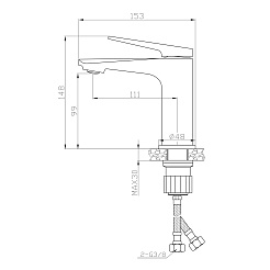 Tokito Смеситель для раковины KIN брашированное золото TOK-KIN-1011 – фотография-7