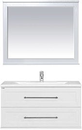 Misty Тумба с раковиной Марта 100 подвесная белая – фотография-2