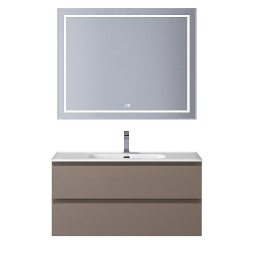 BelBagno Тумба под раковину Kraft 100 подвесная Бежевый матовый – фотография-12