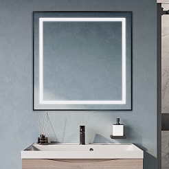 BelBagno Зеркало SPC-KRAFT-800-800-SENS-NERO – фотография-9