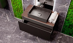 Jorno Тумба под раковину Strong 100 с подсветкой антрацит – фотография-6