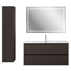 BelBagno Тумба с раковиной Uno 120 подвесная Темно-Серый матовый с раковиной BB-8099-120 – фотография-14