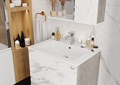 Onika Мебель для ванной Марбл 65.13 подвесная мрамор/камень бетонный – фотография-5