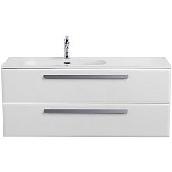 Cezares Тумба под раковину Eco Cer-N 120 L bianco lucido без ручек – фотография-2