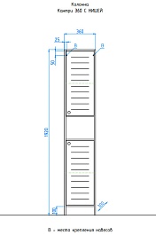 Style Line Пенал для ванной Кантри 360 – фотография-2