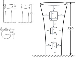 Ceruttispa Раковина напольная Adelina 45.5 CT7274 белая – фотография-9