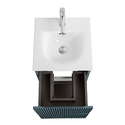 BelBagno Тумба под раковину Uno mini 40 подвесная Голубой матовый – фотография-5