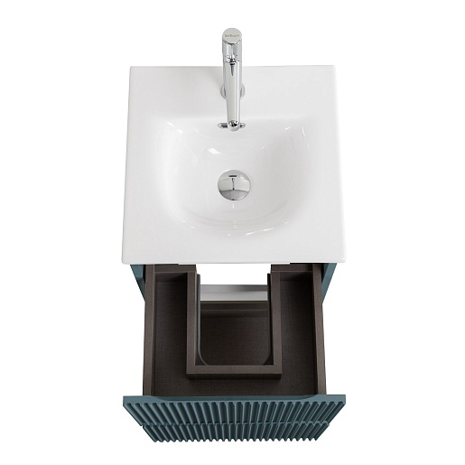 BelBagno Тумба под раковину Uno mini 40 подвесная Голубой матовый – картинка-5