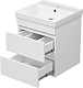 Misty Мебель для ванной Енисей 50 2 ящика подвесная белая – фотография-18