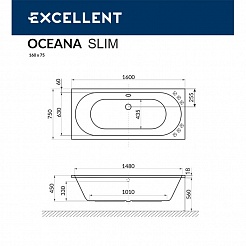 Excellent Акриловая ванна Oceana Slim 160x75 – фотография-6