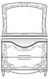 Водолей Зеркало для ванной "AELITA 105" – фотография-3