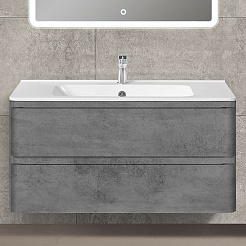 Vincea Тумба с раковиной Vico 100 подвесная бетон – фотография-2