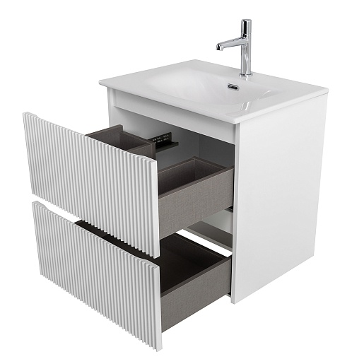 BelBagno Тумба с раковиной Uno mini 70 подвесная Bianco Opaco с раковиной BB-8099-3-70 – фотография-8