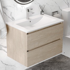 Teymi Тумба под раковину Laina 70 подвесная дуб светлый – фотография-4