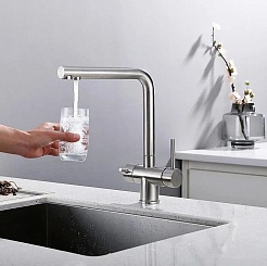 Frap Смеситель для кухни F43899-3 сатин – фотография-3