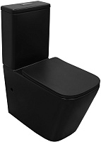 Azario Унитаз-компакт Black King AZ-8303D безободковый с бачком с сиденьем микролифт черный матовый